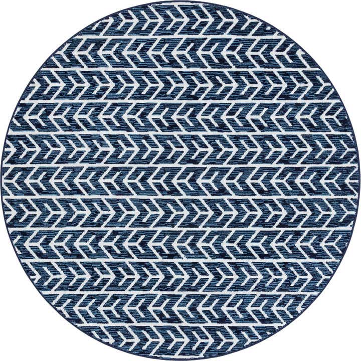 8' x 8' Easy-Clean Sabrina Soto Aston Indoor / Outdoor Round Rug