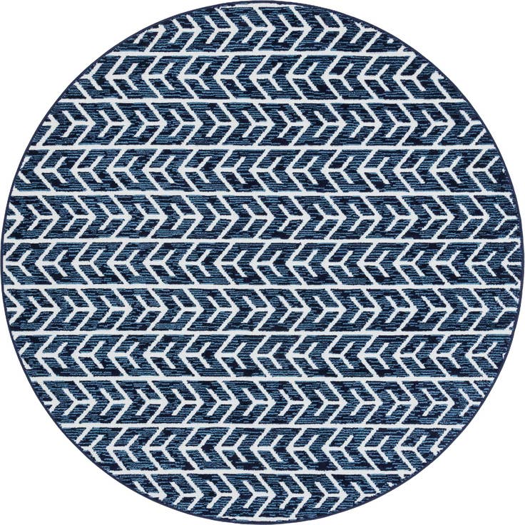 Detail image of 8' x 8' Easy-Clean Sabrina Soto Aston Indoor / Outdoor Round Rug