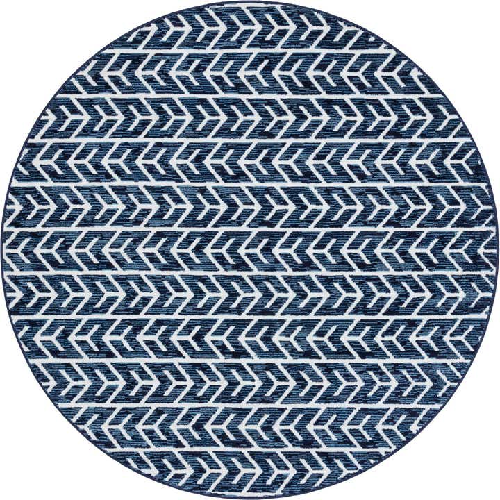 5' 3 x 5' 3 Easy-Clean Sabrina Soto Aston Indoor / Outdoor Round Rug