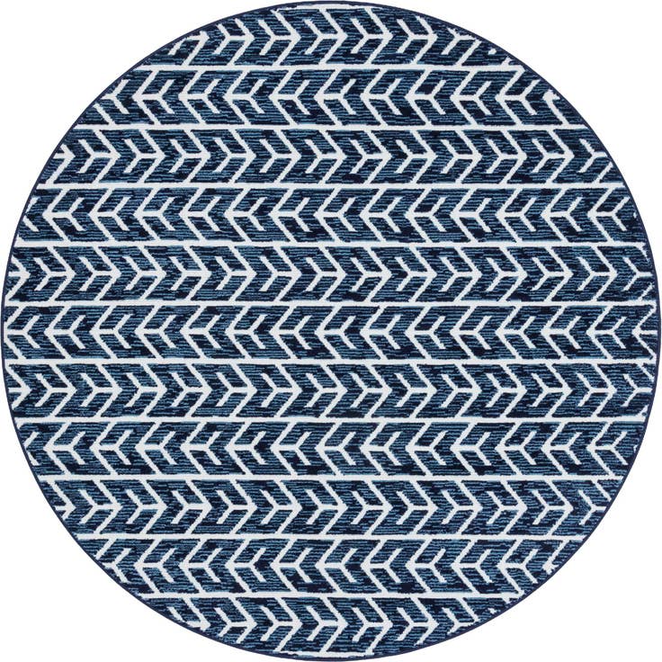 Detail image of 5' 3 x 5' 3 Easy-Clean Sabrina Soto Aston Indoor / Outdoor Round Rug
