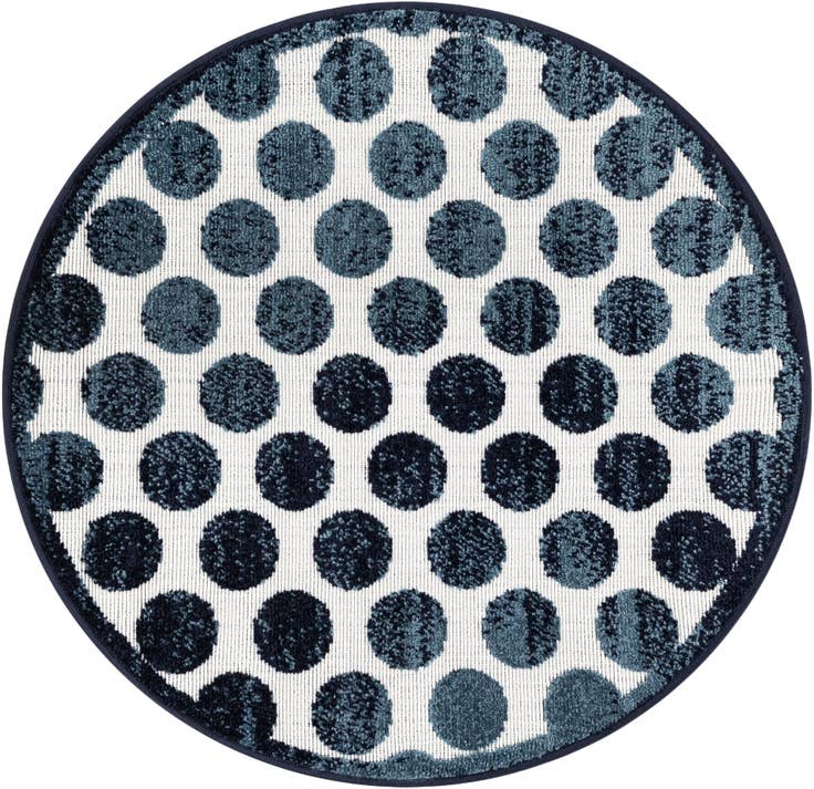 Detail image of 3' x 3' Easy-Clean Sabrina Soto Indoor / Outdoor Round Rug