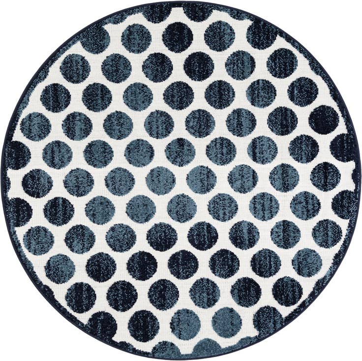 Detail image of 5' x 5' Easy-Clean Sabrina Soto Indoor / Outdoor Round Rug