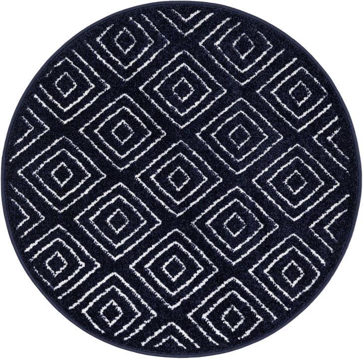 Detail image of 3' x 3' Easy-Clean Sabrina Soto Indoor / Outdoor Round Rug