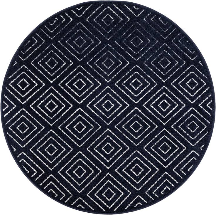 Detail image of 5' x 5' Easy-Clean Sabrina Soto Indoor / Outdoor Round Rug