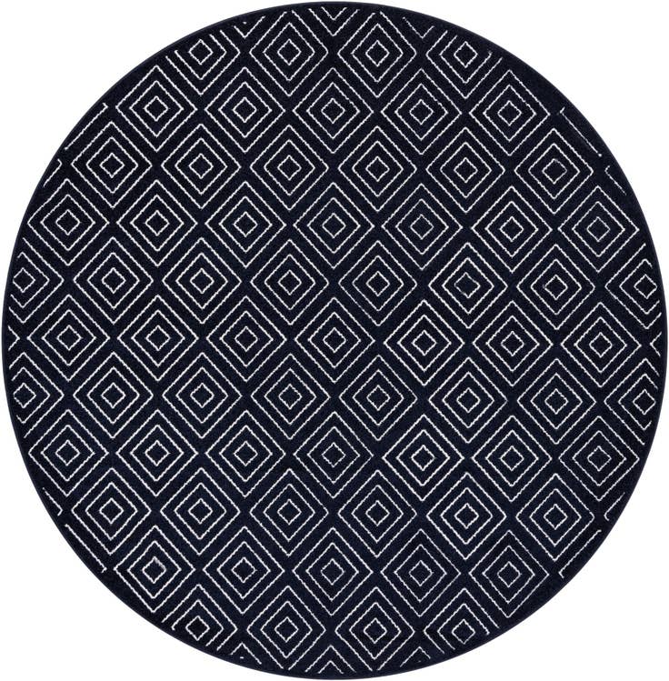 Detail image of 7' 10 x 7' 10 Easy-Clean Sabrina Soto Indoor / Outdoor Round Rug