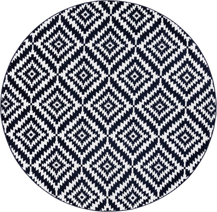 Detail image of 10' x 10' Easy-Clean Sabrina Soto Indoor / Outdoor Round Rug