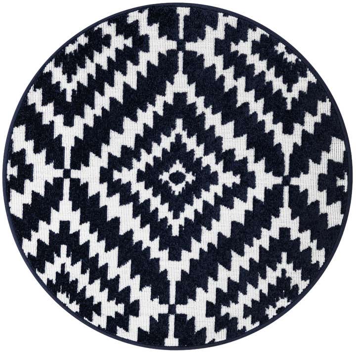 3' x 3' Easy-Clean Sabrina Soto Indoor / Outdoor Round Rug