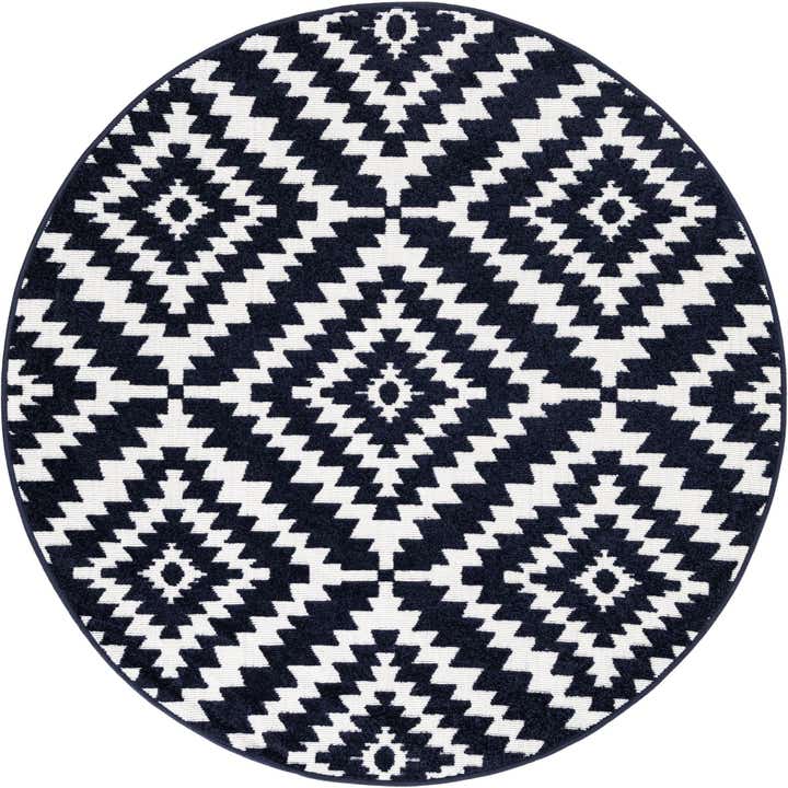 5' x 5' Easy-Clean Sabrina Soto Indoor / Outdoor Round Rug