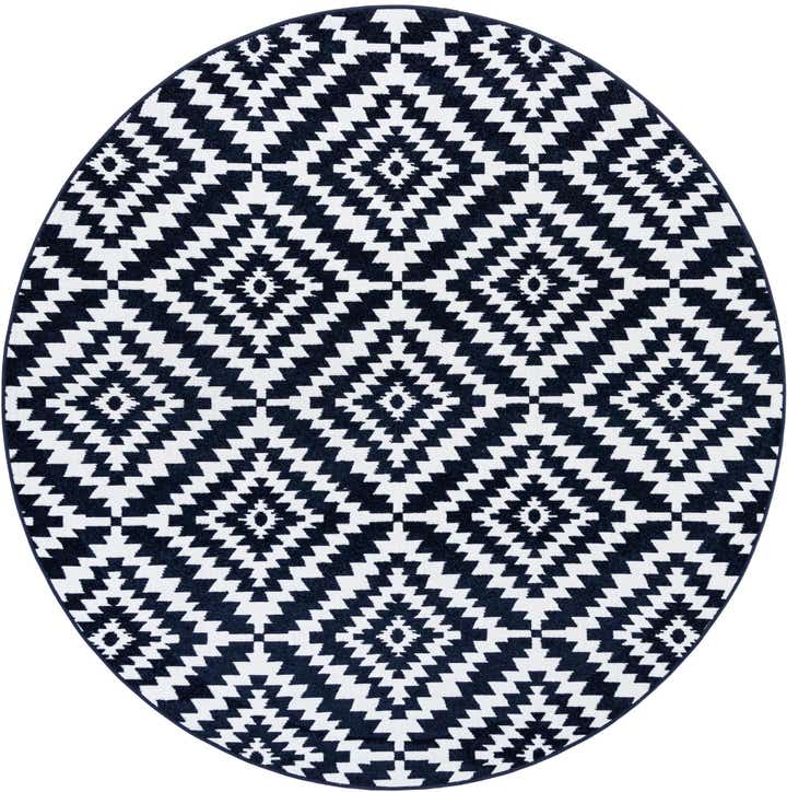 7' 10 x 7' 10 Easy-Clean Sabrina Soto Indoor / Outdoor Round Rug