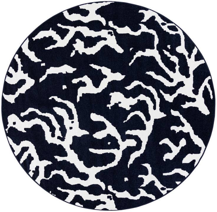 Detail image of 10' x 10' Easy-Clean Sabrina Soto Indoor / Outdoor Round Rug