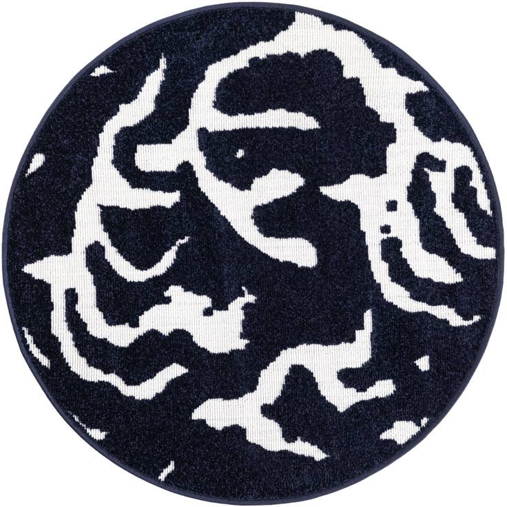 Detail image of 3' x 3' Easy-Clean Sabrina Soto Indoor / Outdoor Round Rug