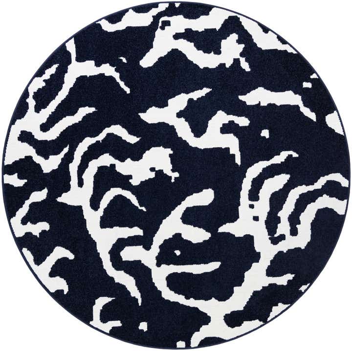 7' 10 x 7' 10 Easy-Clean Sabrina Soto Indoor / Outdoor Round Rug