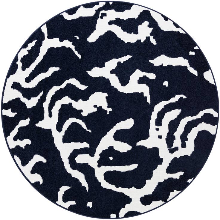 Detail image of 7' 10 x 7' 10 Easy-Clean Sabrina Soto Indoor / Outdoor Round Rug