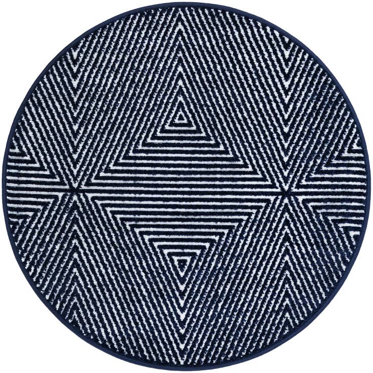 Detail image of 3' x 3' Easy-Clean Sabrina Soto Indoor / Outdoor Round Rug
