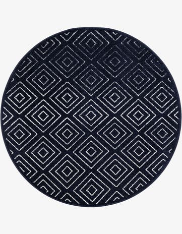 5' x 5' Easy-Clean Sabrina Soto Indoor / Outdoor Round Rug