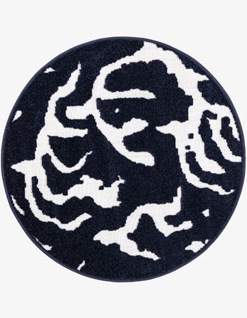 3' x 3' Easy-Clean Sabrina Soto Indoor / Outdoor Round Rug