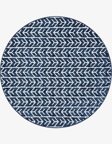 4' x 4' Easy-Clean Sabrina Soto Aston Indoor / Outdoor Round Rug