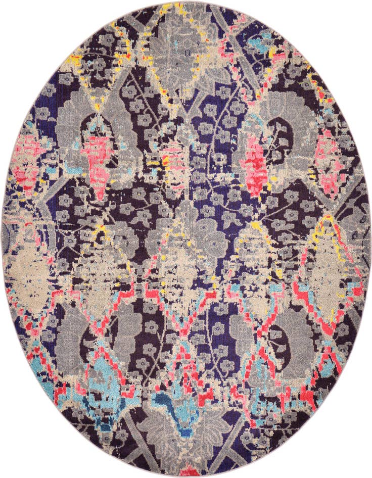 Detail image of 8' x 8' Washable Santa Fe Round Rug