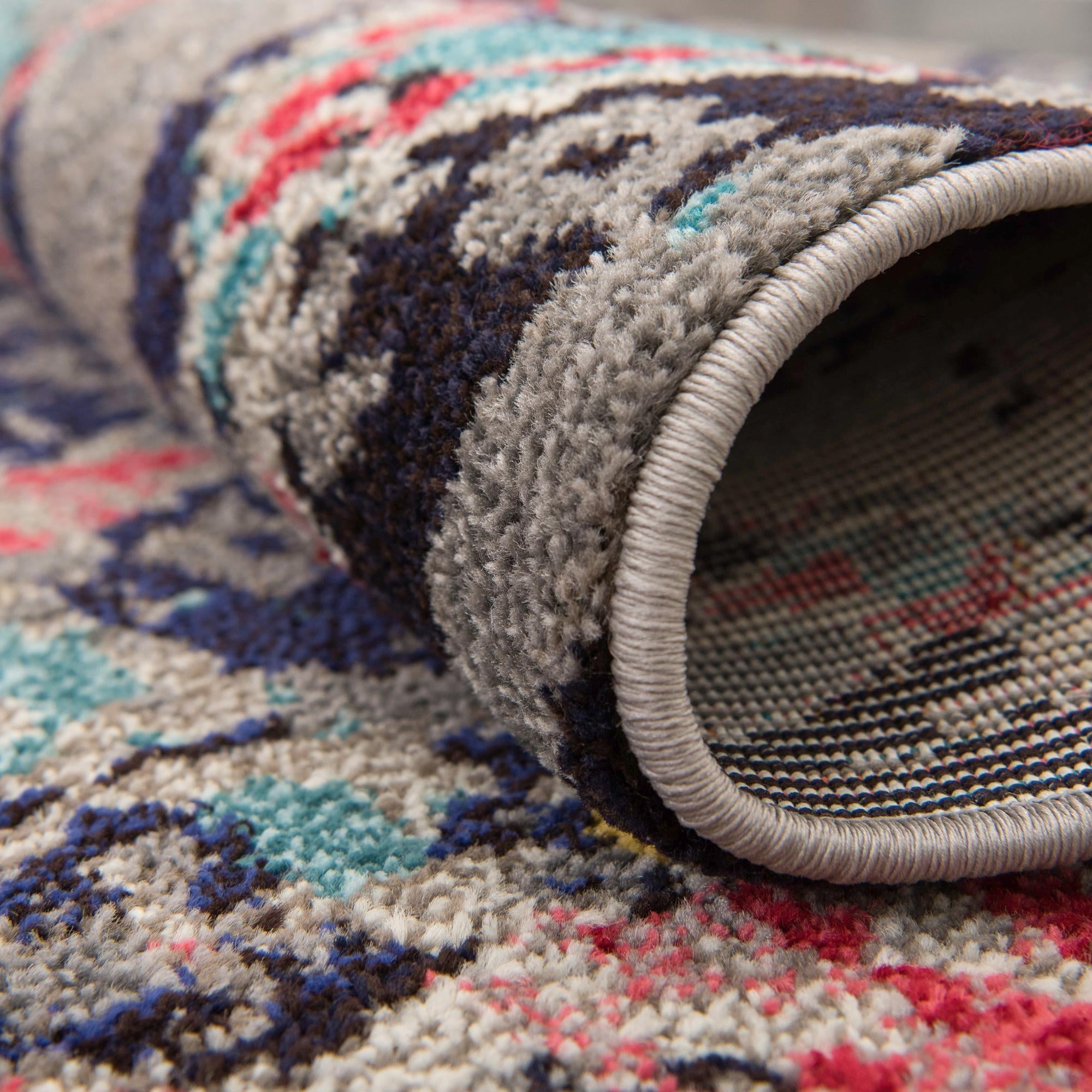 8' x 8' Washable Santa Fe Round Rug
