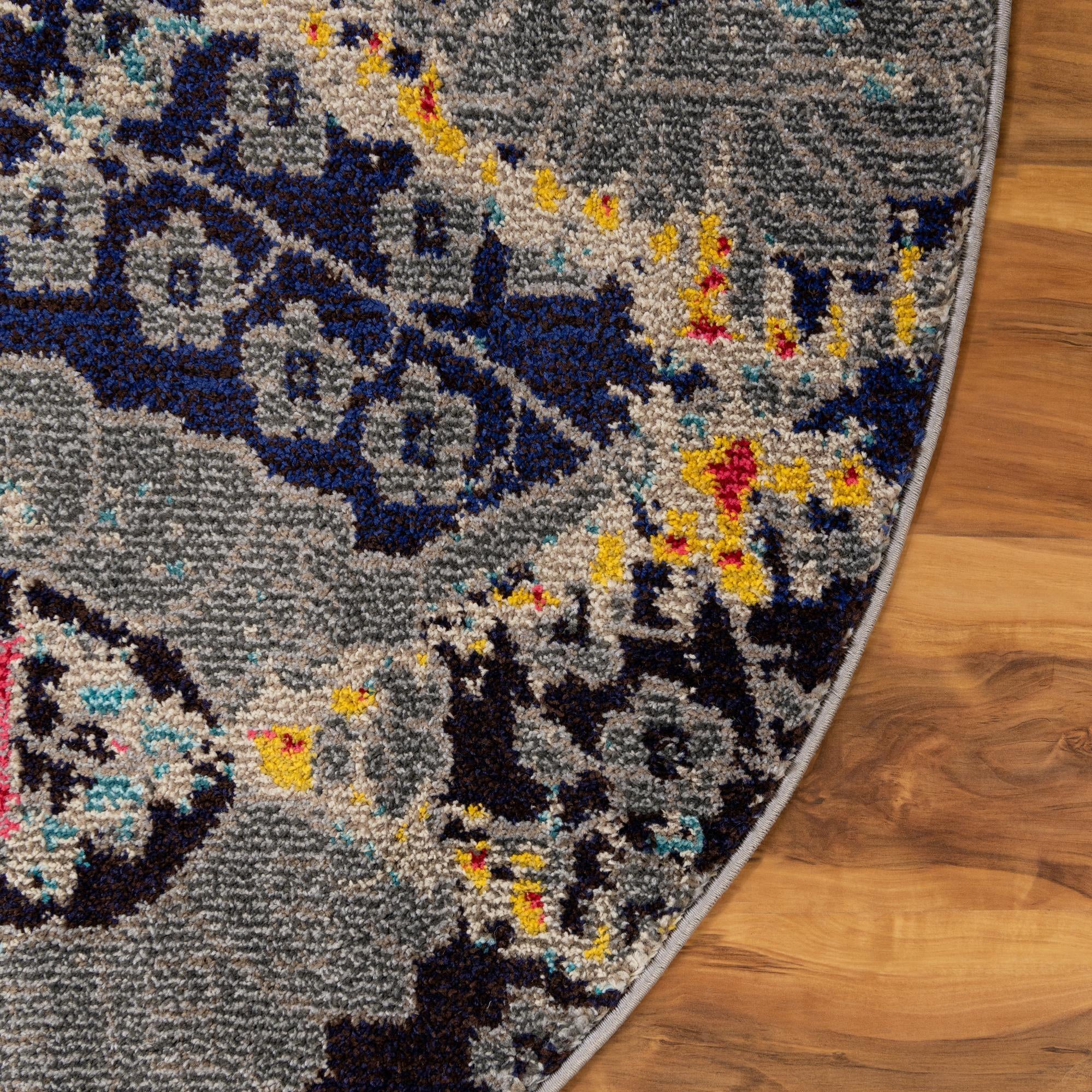 8' x 8' Washable Santa Fe Round Rug
