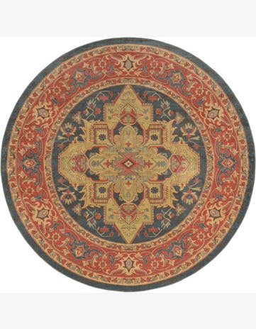Navy Blue Sara Round Rug