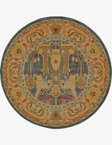Navy Blue Sara Round Rug