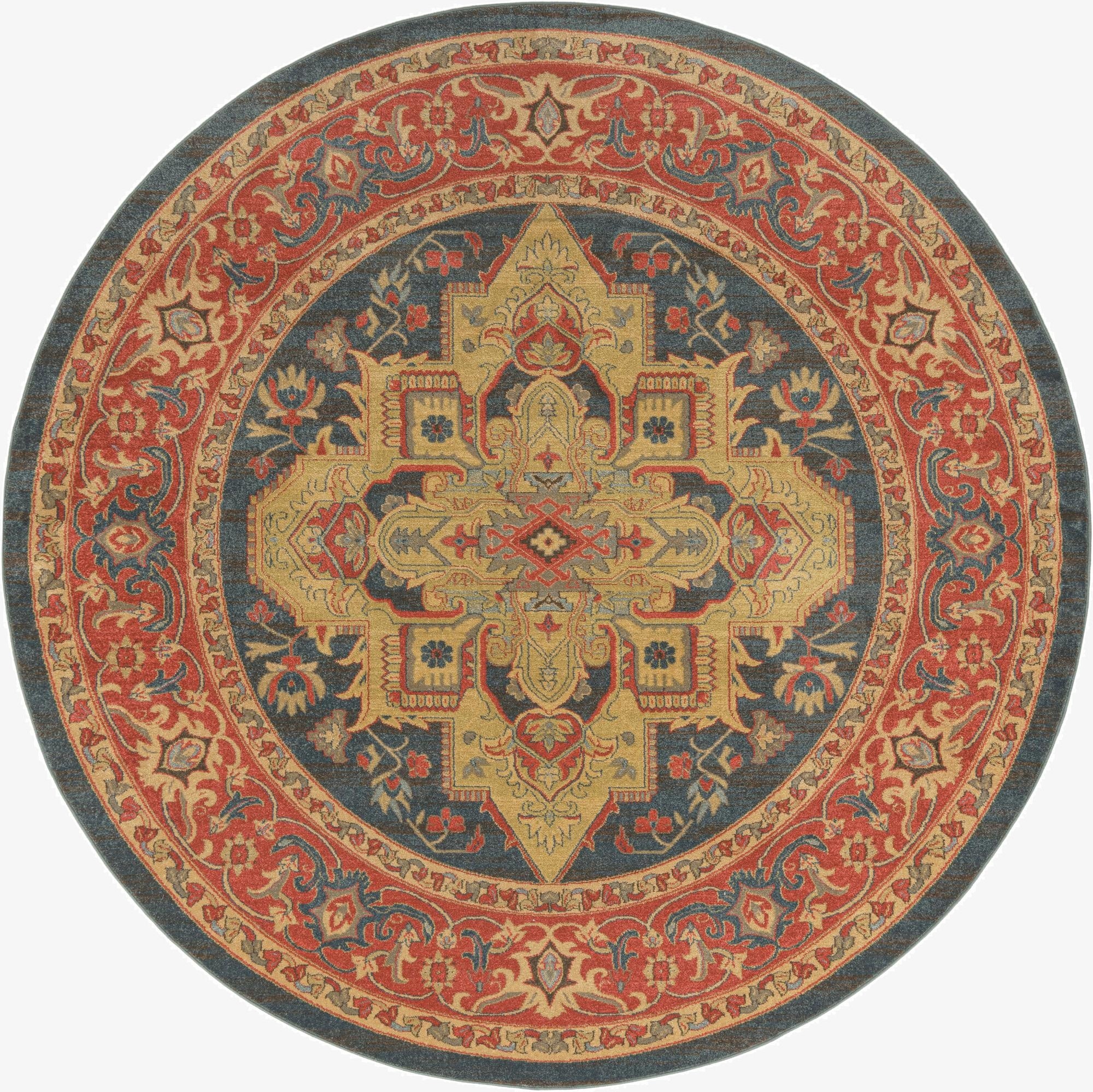 Primary image 8' x 8' Serapi Round Rug