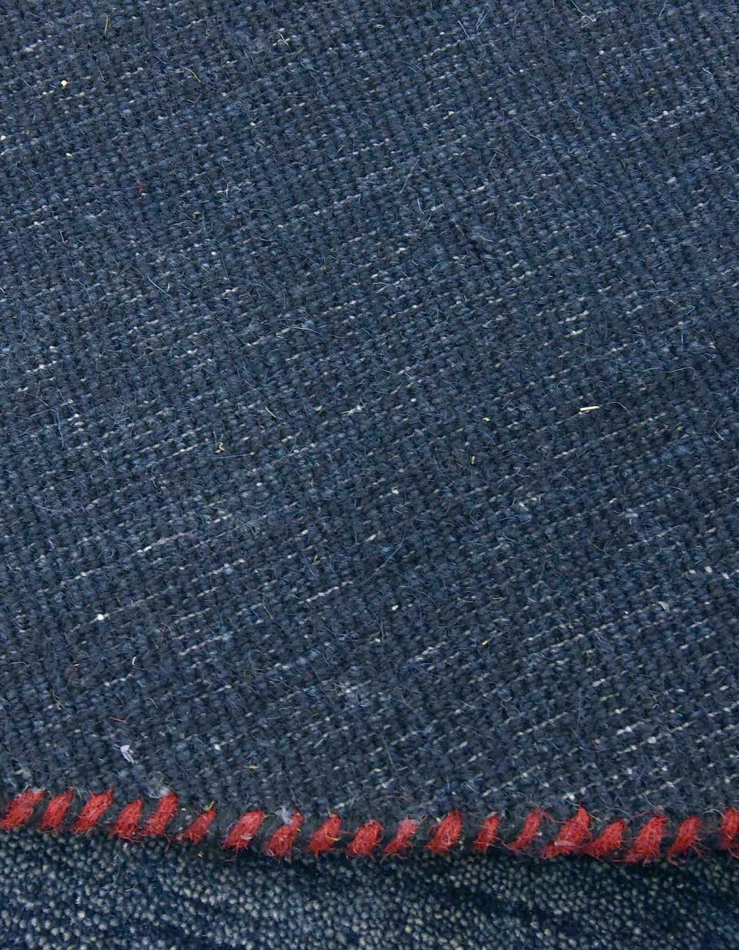 6' 7 x 6' 7 Hand Knotted Solid Gabbeh Wool Round Rug