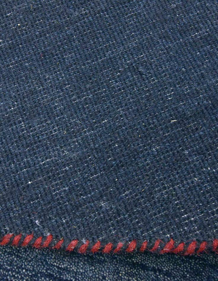 Detail image of 6' 7 x 6' 7 Hand Knotted Solid Gabbeh Wool Round Rug