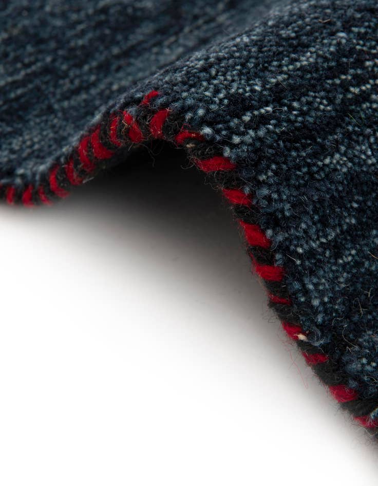 Detail image of 6' 7 x 6' 7  Hand Knotted Solid Gabbeh Wool Round Rug