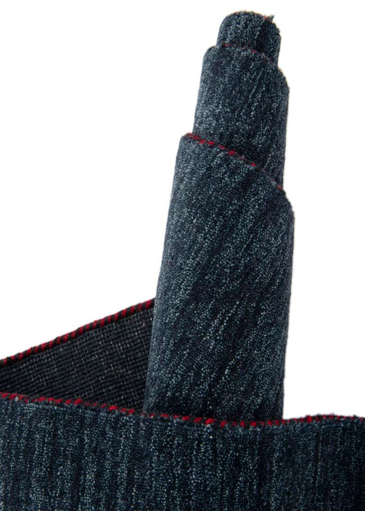 6' 7 x 6' 7 Hand Knotted Solid Gabbeh Wool Round Rug