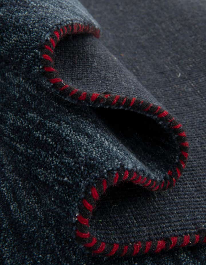 6' 7 x 6' 7 Hand Knotted Solid Gabbeh Wool Round Rug