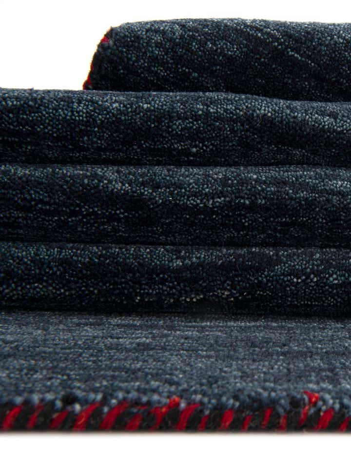 6' 7 x 6' 7 Hand Knotted Solid Gabbeh Wool Round Rug