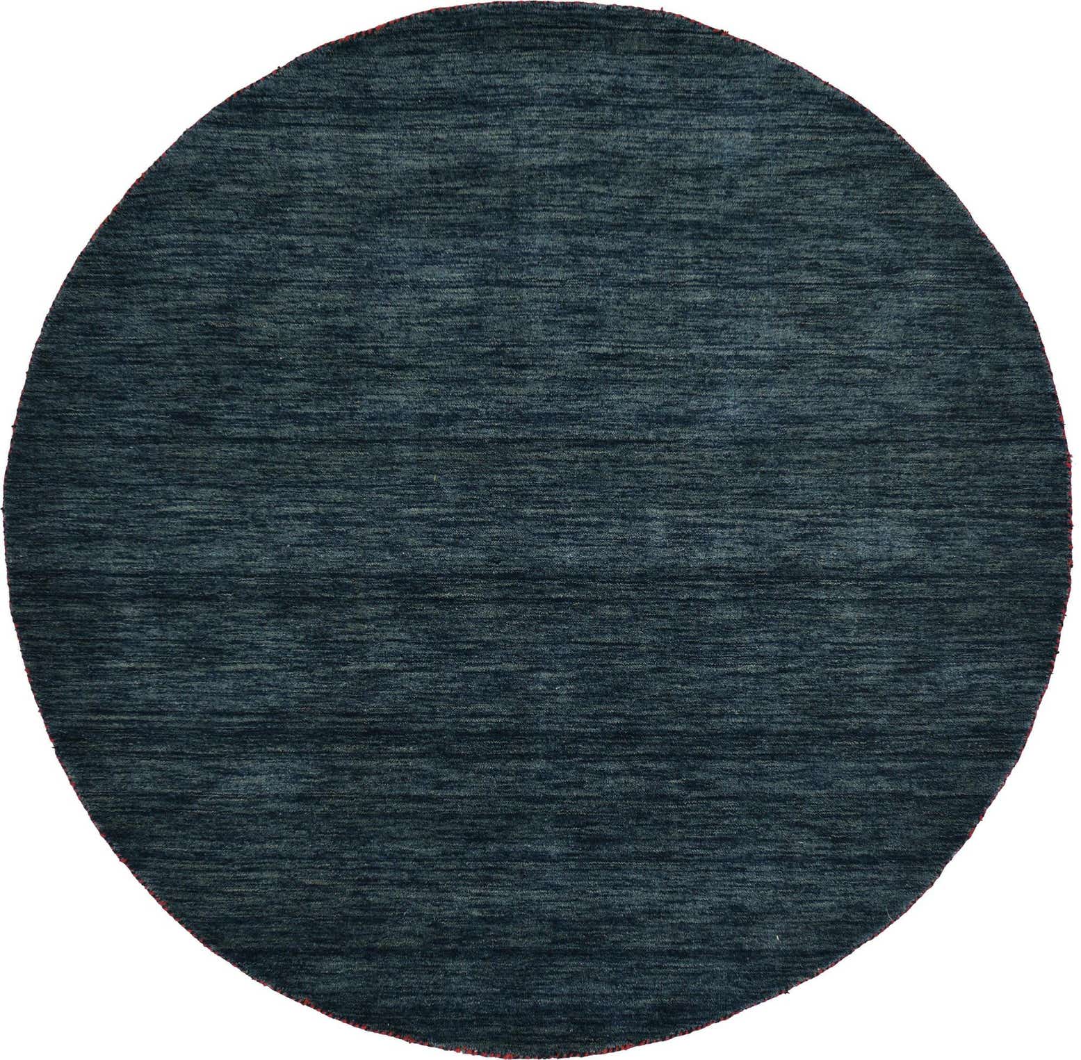 6' 7 x 6' 7 Hand Knotted Solid Gabbeh Wool Round Rug