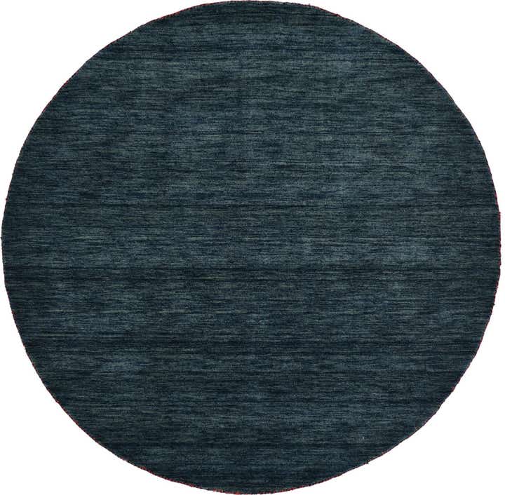 6' 7 x 6' 7 Hand Knotted Solid Gabbeh Wool Round Rug