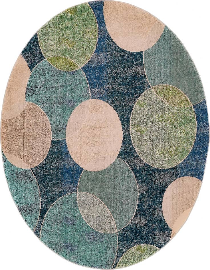 Detail image of 8' x 8' Washable Spectrum Round Rug