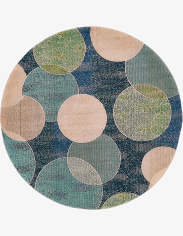 8' x 8' Washable Spectrum Round Rug