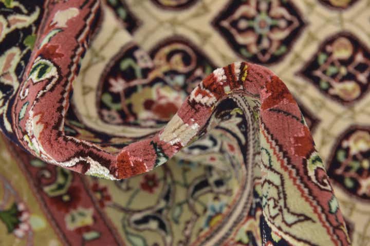 12' 10 x 12' 10 Hand Knotted Tabriz Persian Round Rug