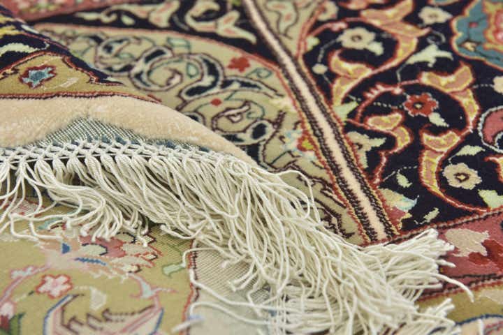 12' 10 x 12' 10 Hand Knotted Tabriz Persian Round Rug