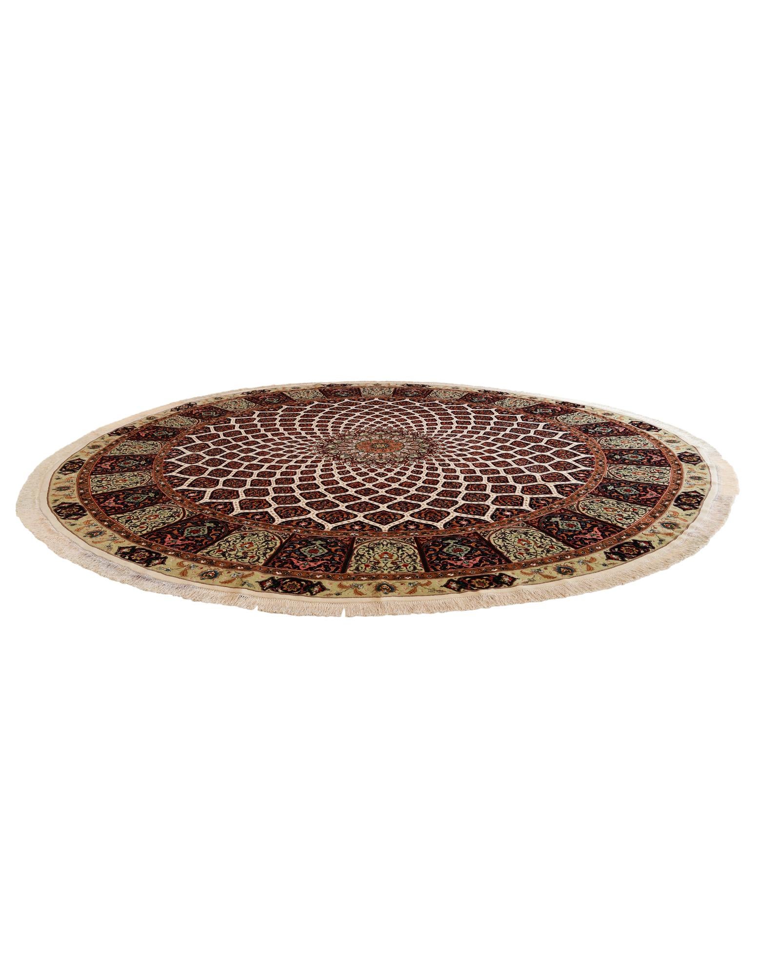 13' 3 x 13' 3 Hand Knotted Tabriz Persian Round Rug