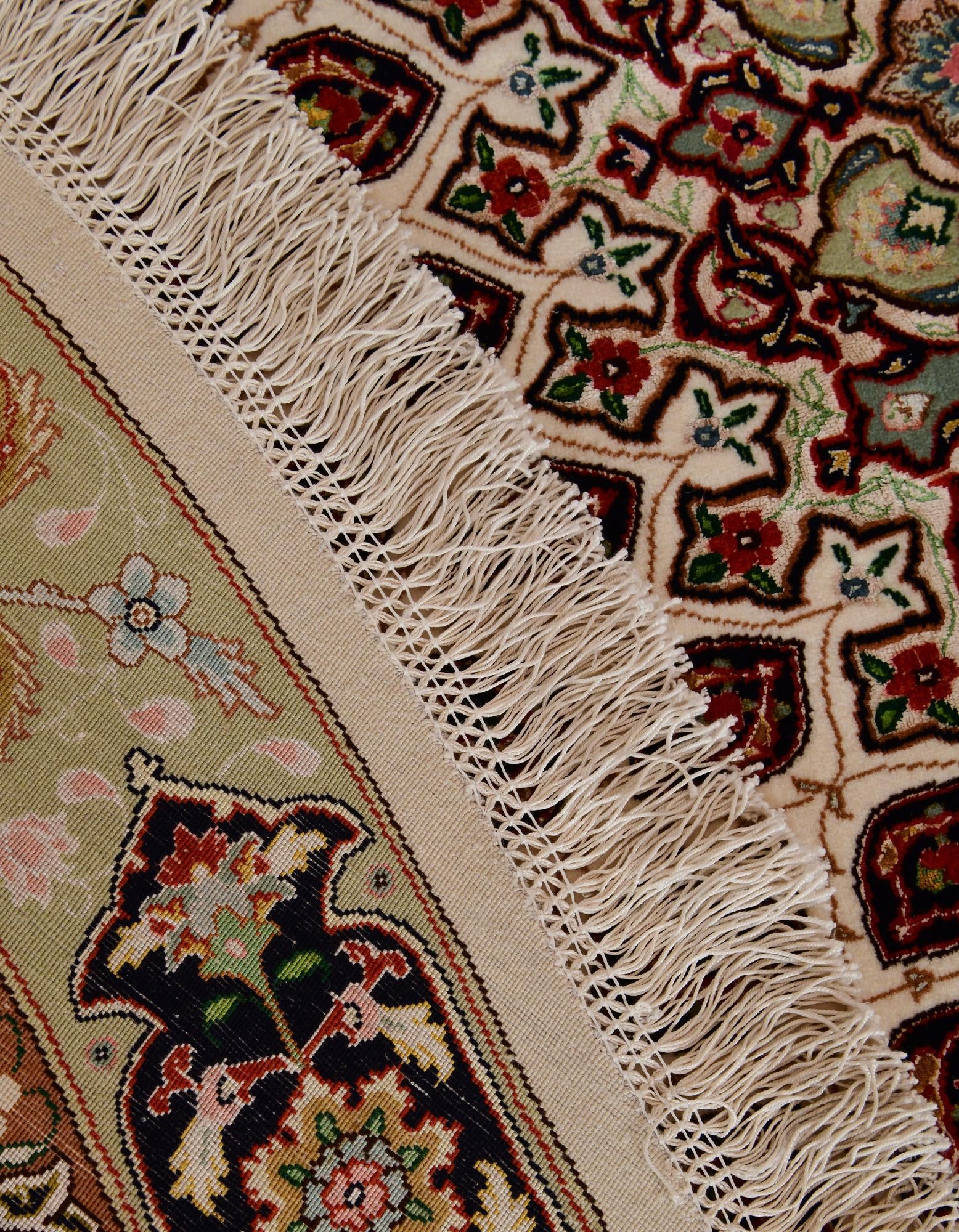 13' 3 x 13' 3 Hand Knotted Tabriz Persian Round Rug