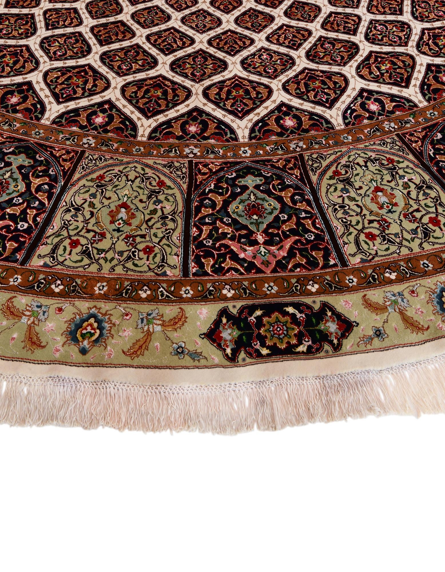 13' 3 x 13' 3 Hand Knotted Tabriz Persian Round Rug