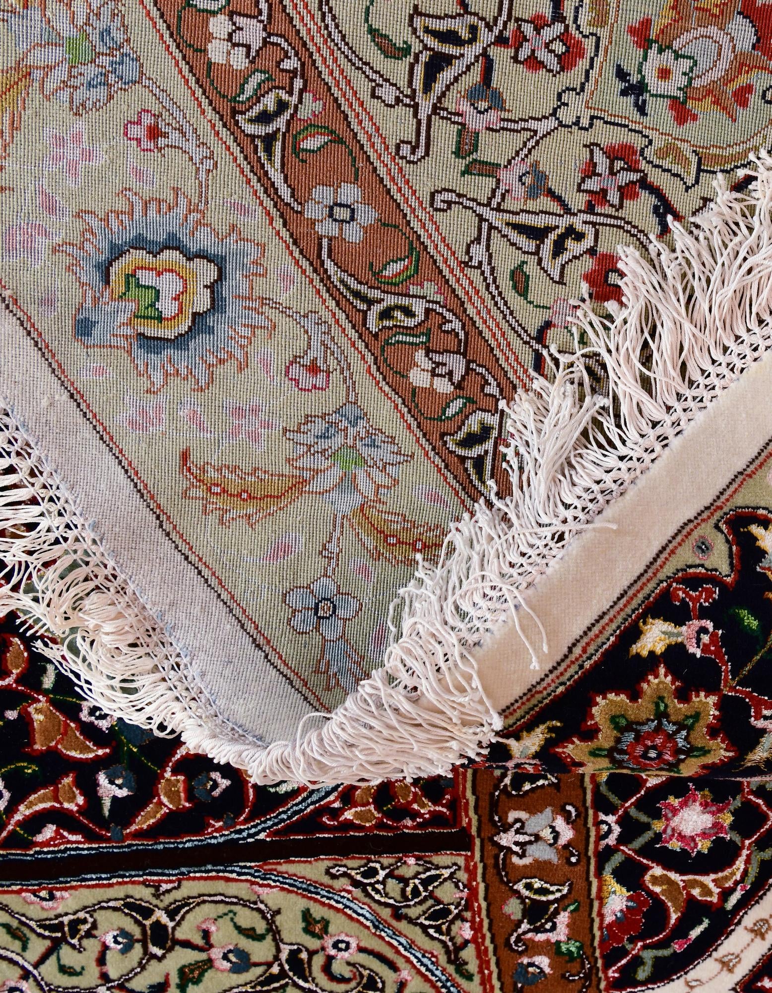 13' 3 x 13' 3 Hand Knotted Tabriz Persian Round Rug