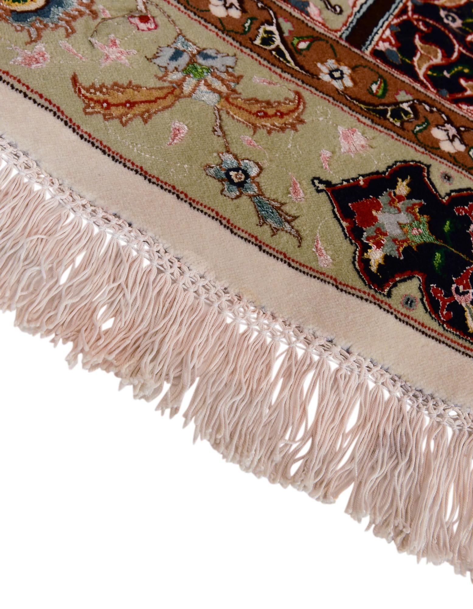 13' 3 x 13' 3 Hand Knotted Tabriz Persian Round Rug