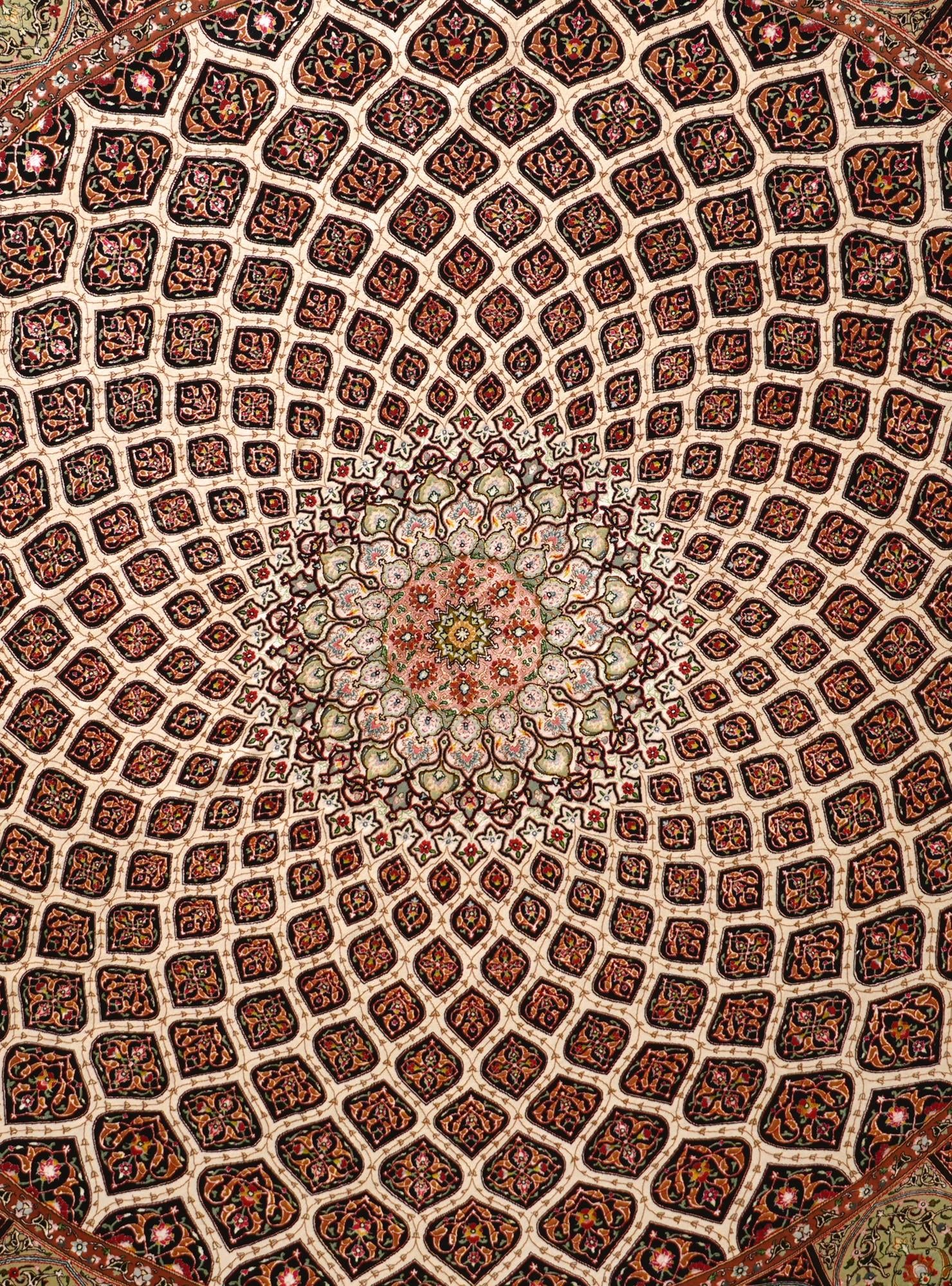 13' 3 x 13' 3 Hand Knotted Tabriz Persian Round Rug