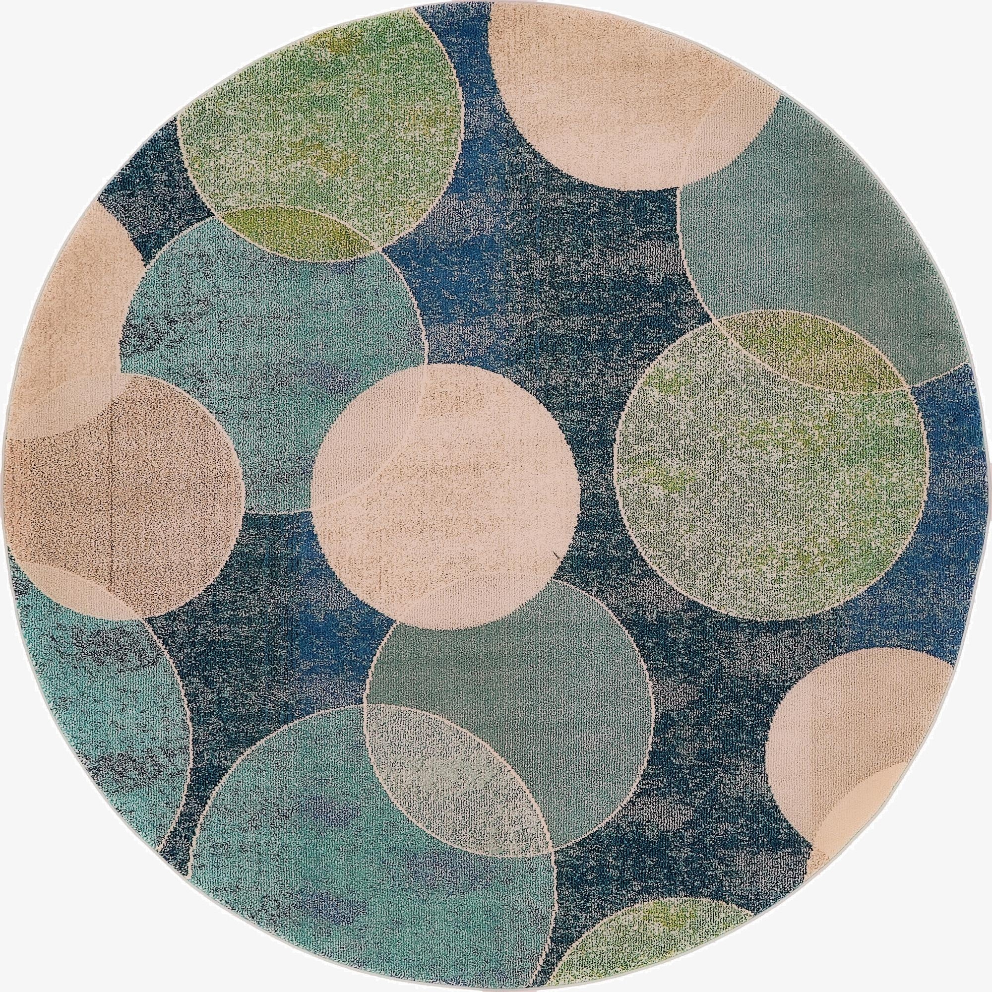 8' x 8' Washable Theia Round Rug