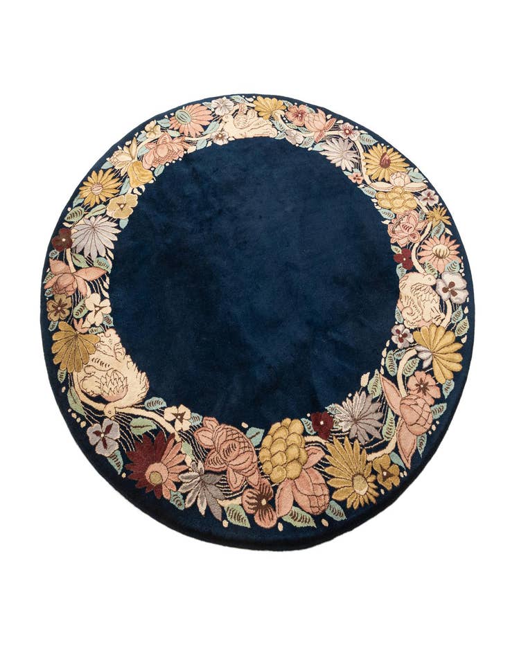 Detail image of 6' 7 x 6' 7  Hand Knotted Tibet Oriental Wool Round Rug