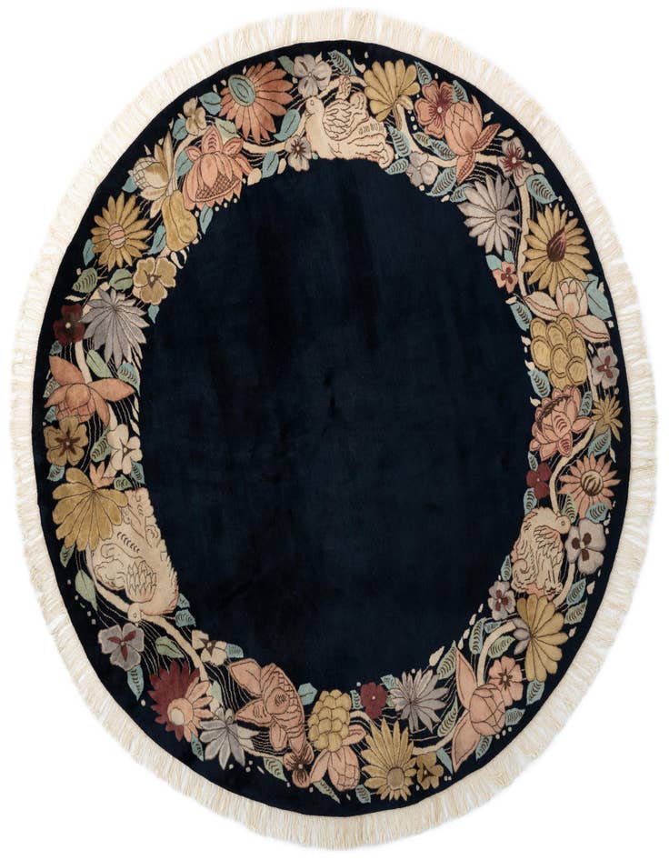 Detail image of 8' 3 x 8' 3 Hand Knotted Tibet Wool Round Rug