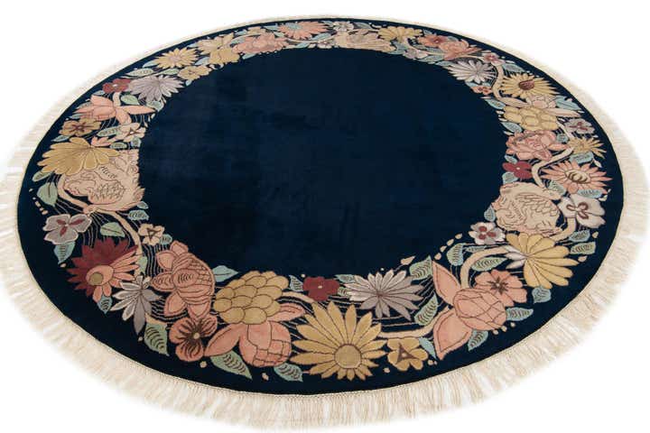 8' 2 x 8' 3 Hand Knotted Tibet Wool Round Rug