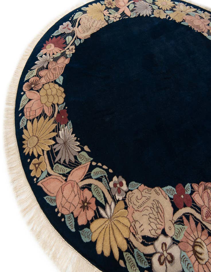 Detail image of 8' 2 x 8' 3  Hand Knotted Tibet Wool Round Rug